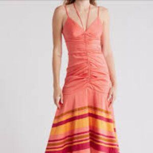 NWT Veronica Beard Coral Fitz High Low Dress US 4